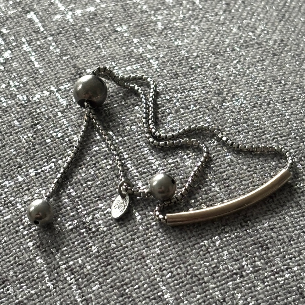 925 Sterling Silver Bracelet with Adjustable Slide Clasp
